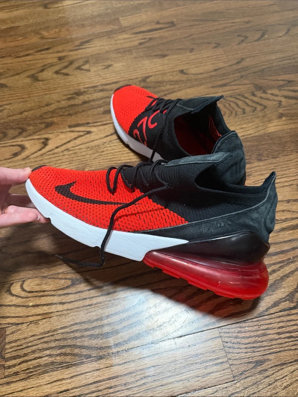 Nike wAir Max 270 Flyknit Chile Red / Black Style AO1023 601